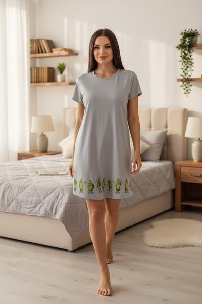 Ночнушка Trikotag (M-2XL) T237 grey (лето)
