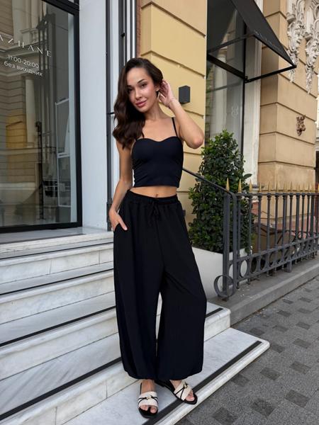 Штаны спорт Sofi Cor (42-50) 6066 black (деми)