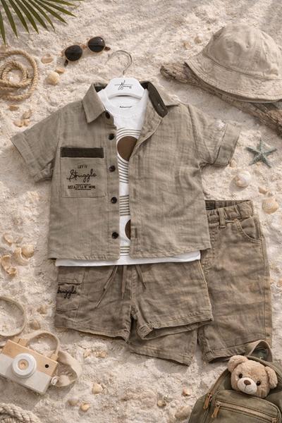Костюм Major kids (0.9-2) 7074 l.grey-nude (лето)