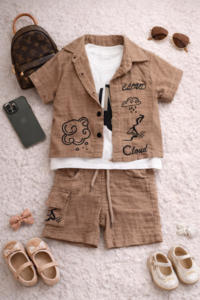 Костюм Major kids (0.9-2) 7071 brown (лето)