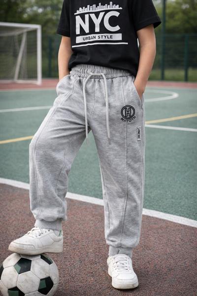 Штаны спорт Major kids (122-146) L918 l.grey (деми)