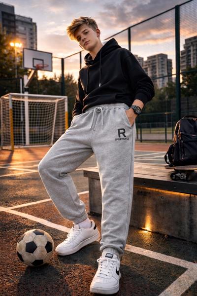 Штаны спорт Major kids (140-164) 24905 grey (деми)