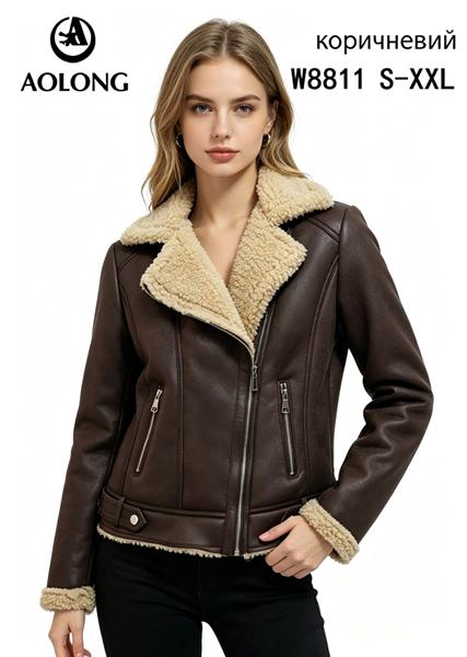 Куртка Immei (S-2XL) W8811 brown (зима)