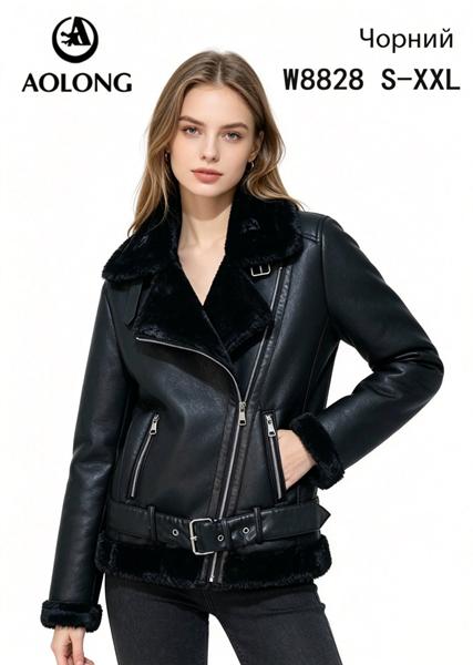 Куртка Immei (S-2XL) W8828 black (зима)
