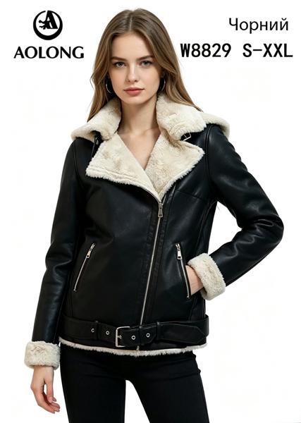 Куртка Immei (S-2XL) W8829 black (зима)