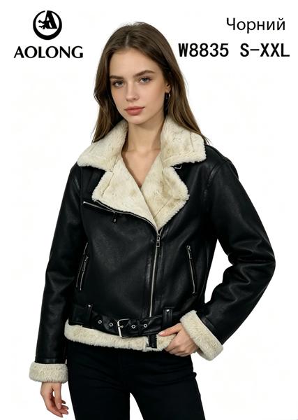 Куртка Immei (S-2XL) W8835 black (зима)