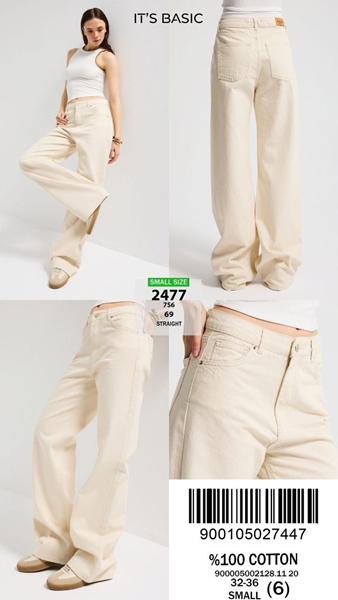 Джинсы Jeans Club (32-36) 2477-7S6-69 beige (деми)