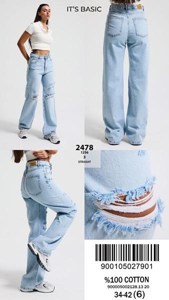 Джинсы Jeans Club (34-42) 2478-12S6-3 l.blue (деми)