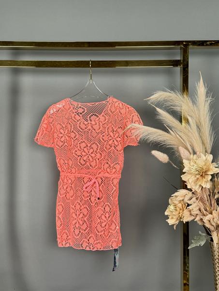 Туника DFK kids (M-XL) 8866 coral (лето)