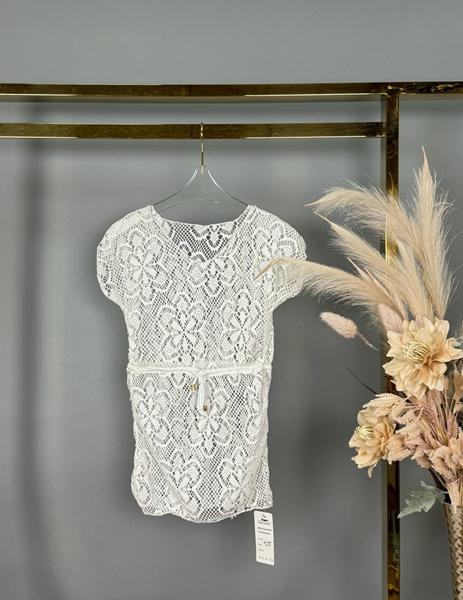 Туника DFK kids (M-XL) 8866 white (лето)