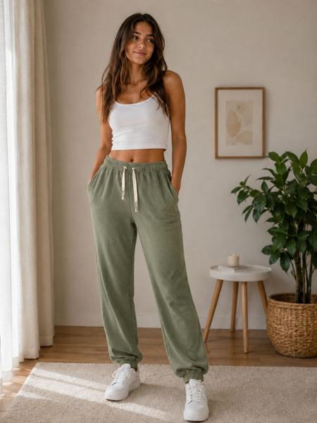 Штаны спорт Arina (S-3XL) 126 green (деми)
