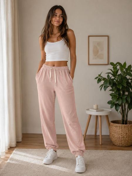 Штаны спорт Arina (S-3XL) 126 peach (деми)