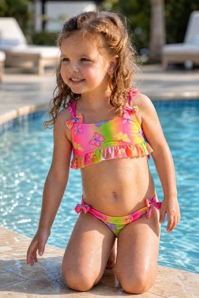 Купальник DFK kids (28-34) 2034 pink (лето)