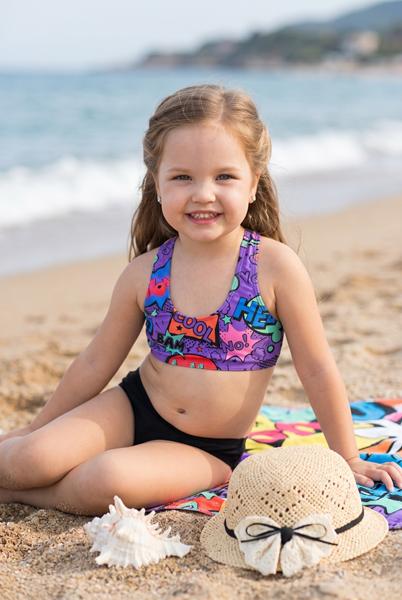 Купальник DFK kids (30-38) 3371 purple (лето)