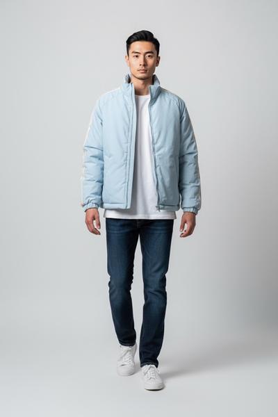 Куртка 2BRO (XL-5XL) 1071 l.blue (деми)