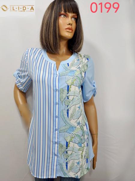 Рубашка LIDA (50-52) 0199 l.blue (лето)
