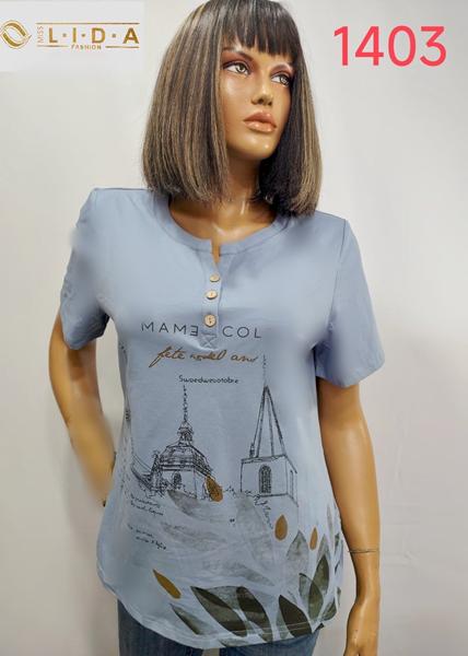 Футболка LIDA (52-62) 1403 l.blue (лето)