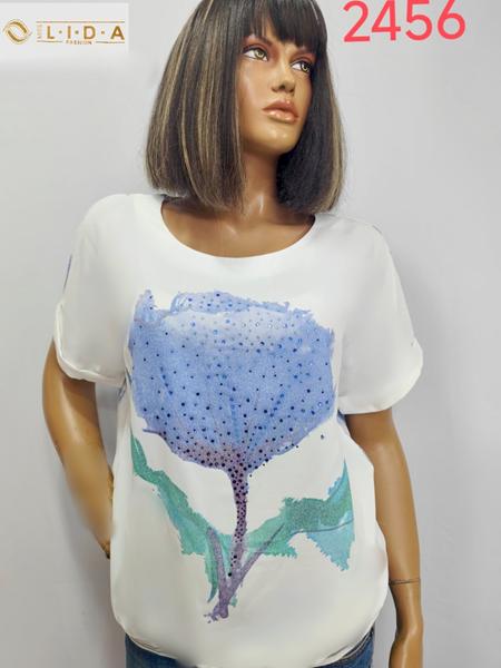 Футболка LIDA (52-62) 2426 white-l.blue (лето)