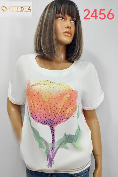 Футболка LIDA (52-62) 2426 white-orange (лето)