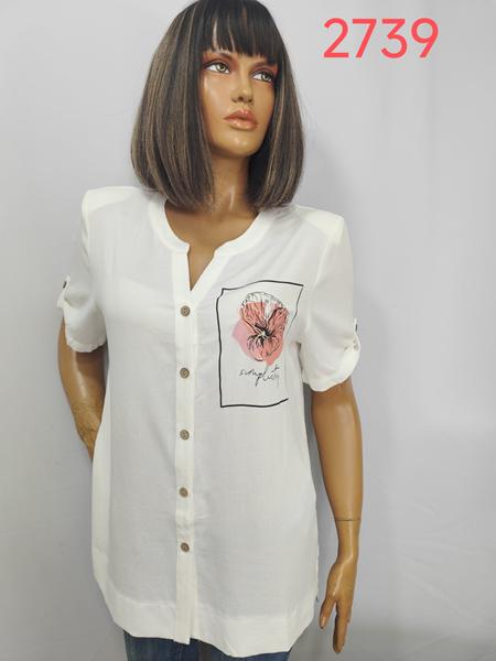 Рубашка LIDA (52-62) 2739 white (лето)