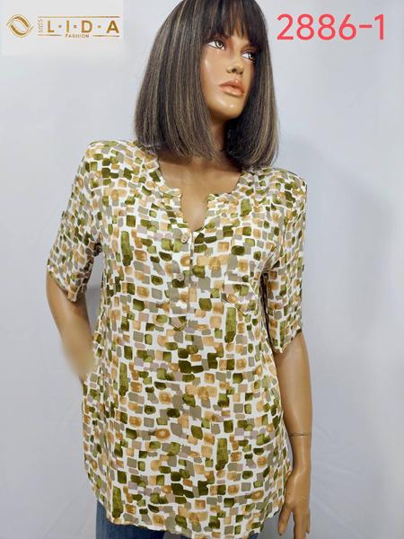 Рубашка LIDA (52-62) 2886-1 beige (лето)