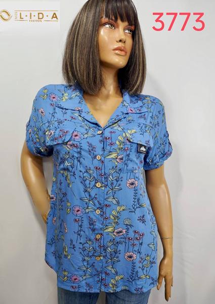 Рубашка LIDA (52-62) 3773 blue (лето)