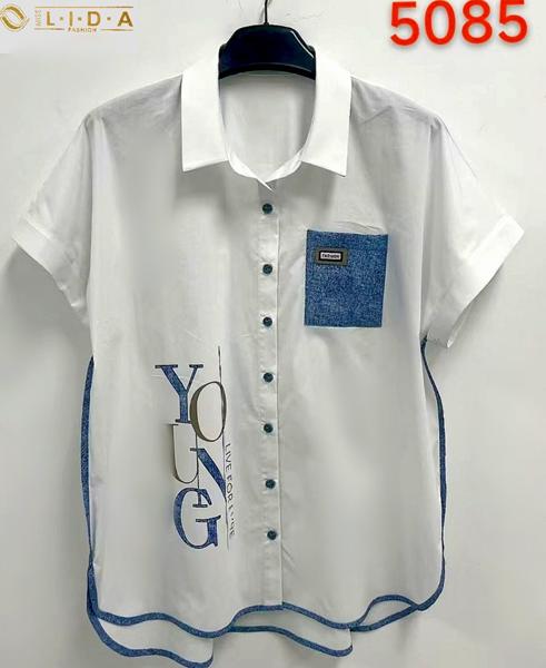 Рубашка LIDA (52-62) 5085 white (лето)