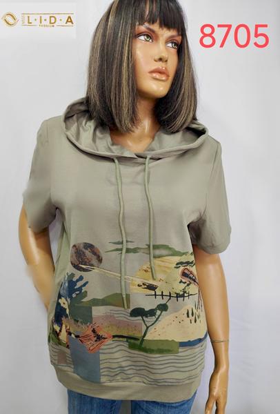 Футболка LIDA (52-62) 8705 khaki (лето)