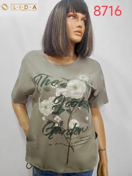 Футболка LIDA (52-62) 8716 khaki (лето)