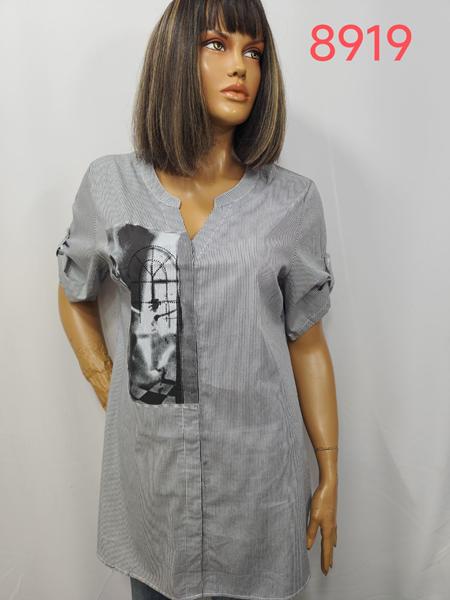 Рубашка LIDA (50-60) 8919 grey (лето)