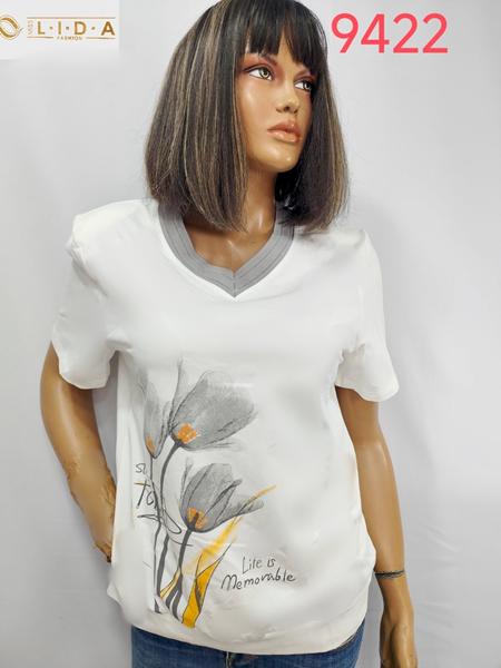 Футболка LIDA (50-60) 9422 white (лето)