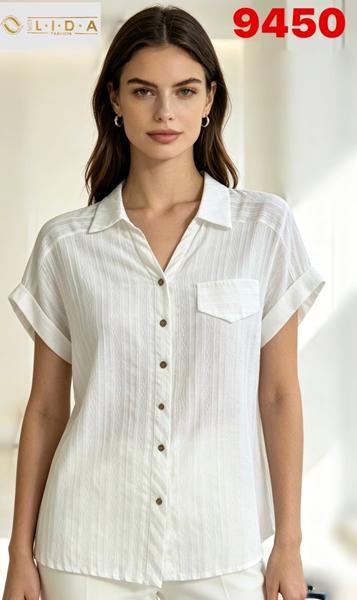 Рубашка LIDA (52-62) 9450 white (лето)