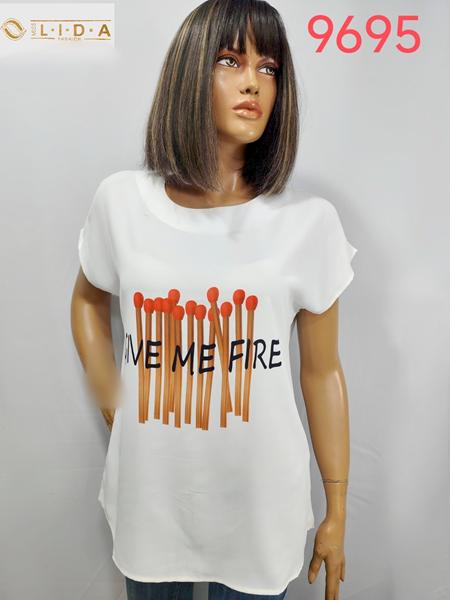 Футболка LIDA (52-62) 9695 white (лето)