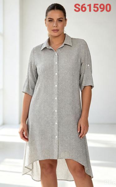 Платье LIDA (50-60) S61590 l.grey (лето)