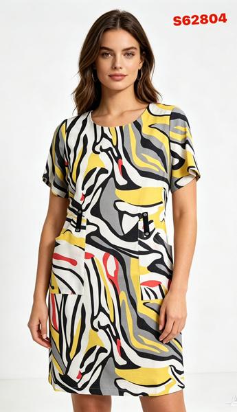 Платье LIDA (50-60) S62804 yellow (лето)