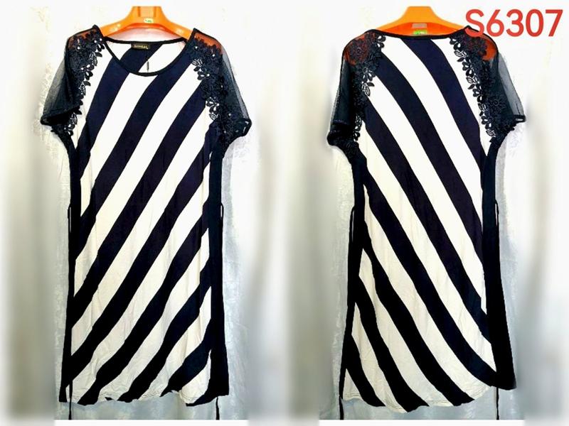 Платье LIDA (50-60) S6307 black (лето)