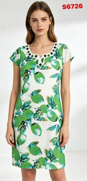 Платье LIDA (50-60) S6726 green (лето)
