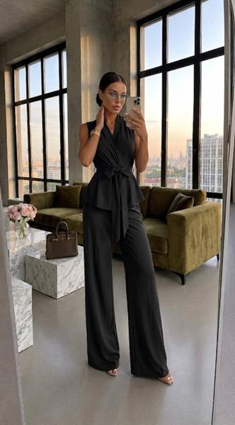 Костюм Akulova (S-2XL) 5733 black (лето)