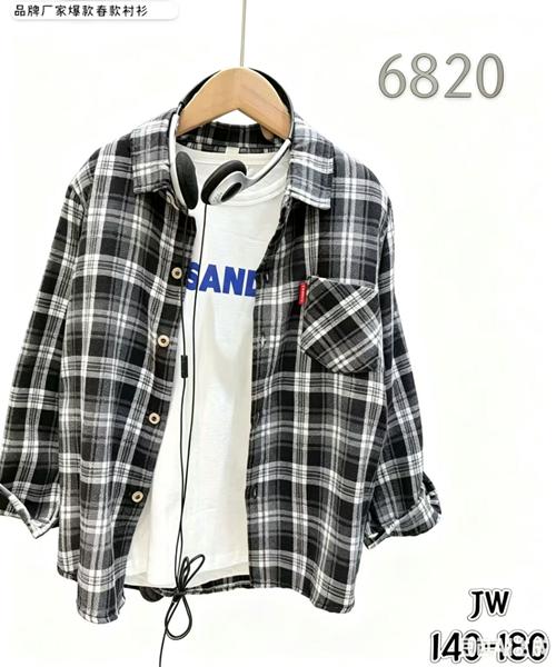 Рубашка Flong (140-180) 6820 black (деми)