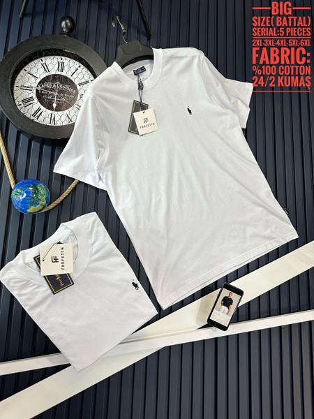Футболка Hous Of Timur (2XL-6XL) HT3043 white (лето)