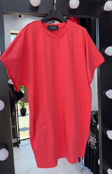 Платье LOVEKAN (S-XL) 1726 coral (лето)