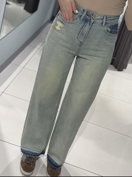 Джинсы Comod (S-XL) 58023 l.blue (деми)