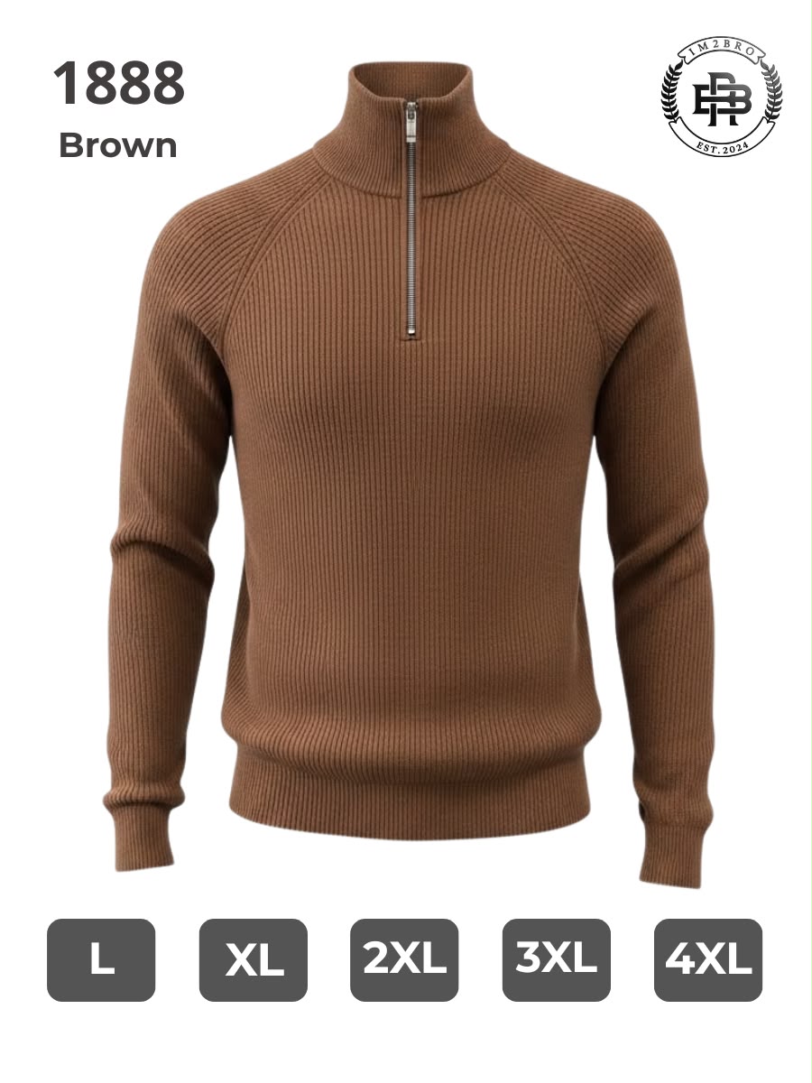 Свитер 2BRO (L-5XL) 1888 brown (деми)