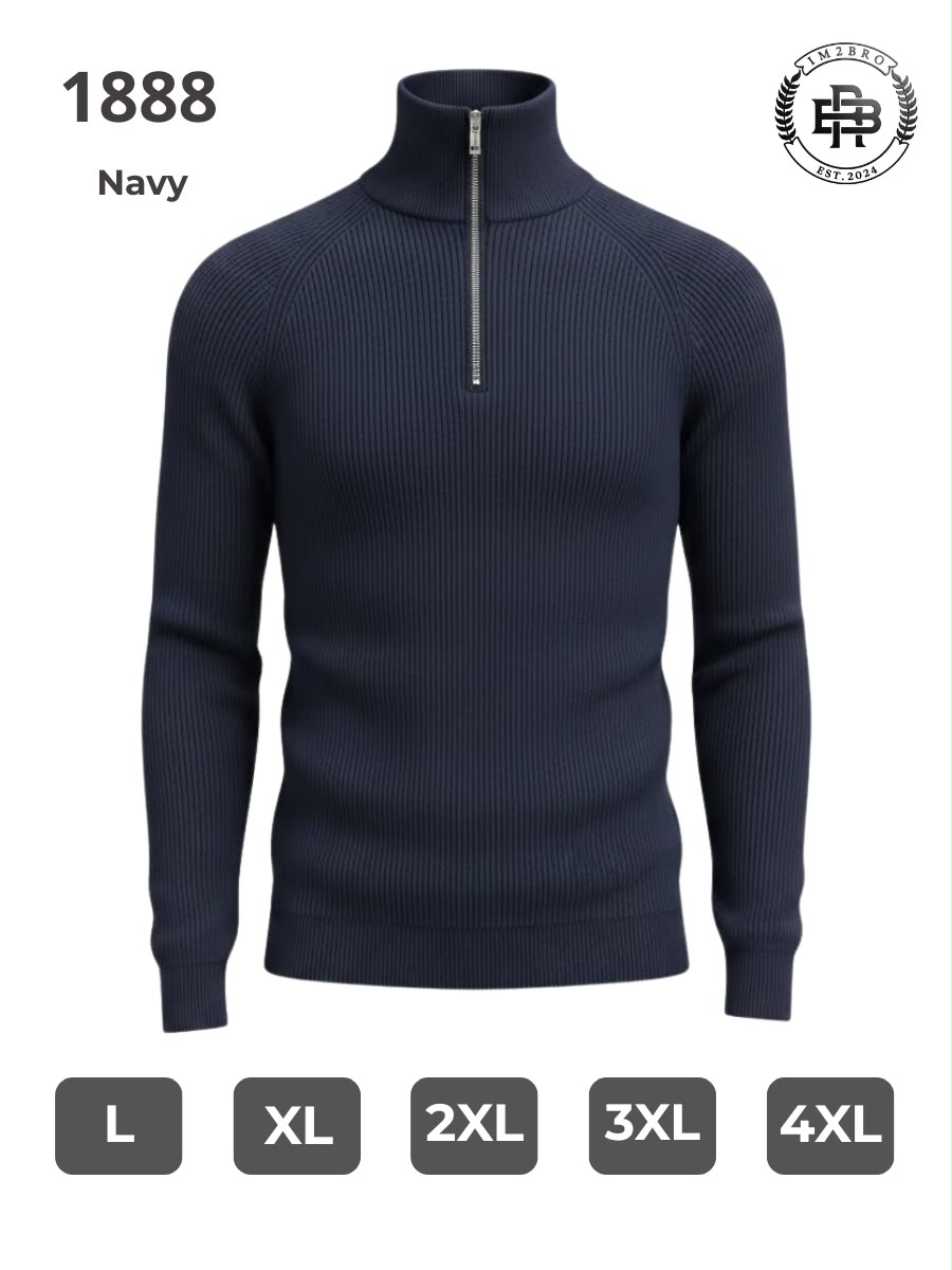 Свитер 2BRO (L-5XL) 1888 navy (деми)