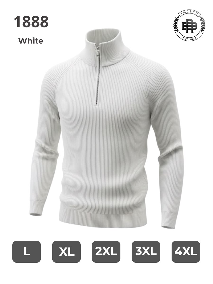 Свитер 2BRO (L-5XL) 1888 white (деми)