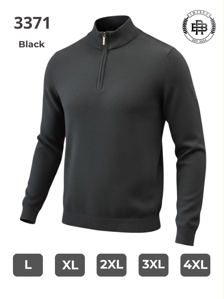 Свитер 2BRO (L-5XL) 3371 black (деми)