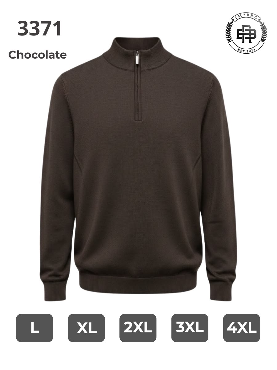 Свитер 2BRO (L-5XL) 3371 chokolate (деми)