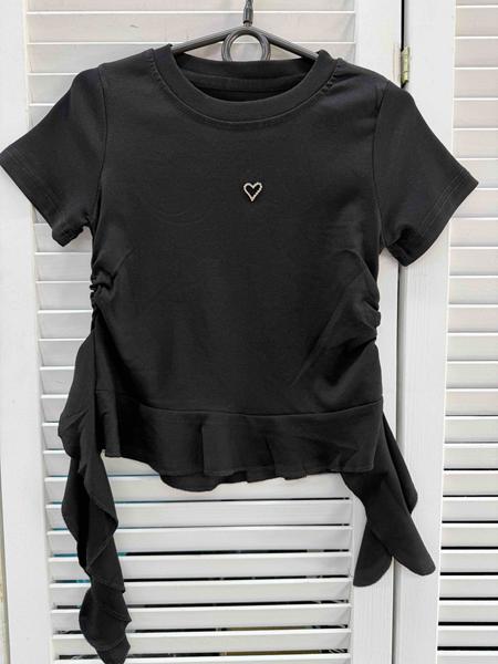 Футболка Delfinka (120-160) 21007 black (лето)