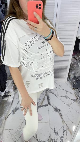 Футболка Karon (M-L) 6296 white (лето)