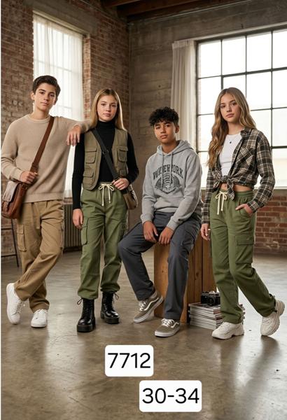 Штаны спорт Фунтик (10-14) 7712 khaki (деми)